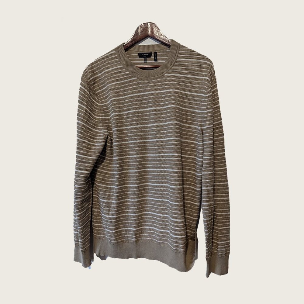THEORY - Striped crewneck sweater - Sz L